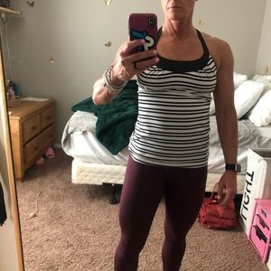 Black and white stripe tank top